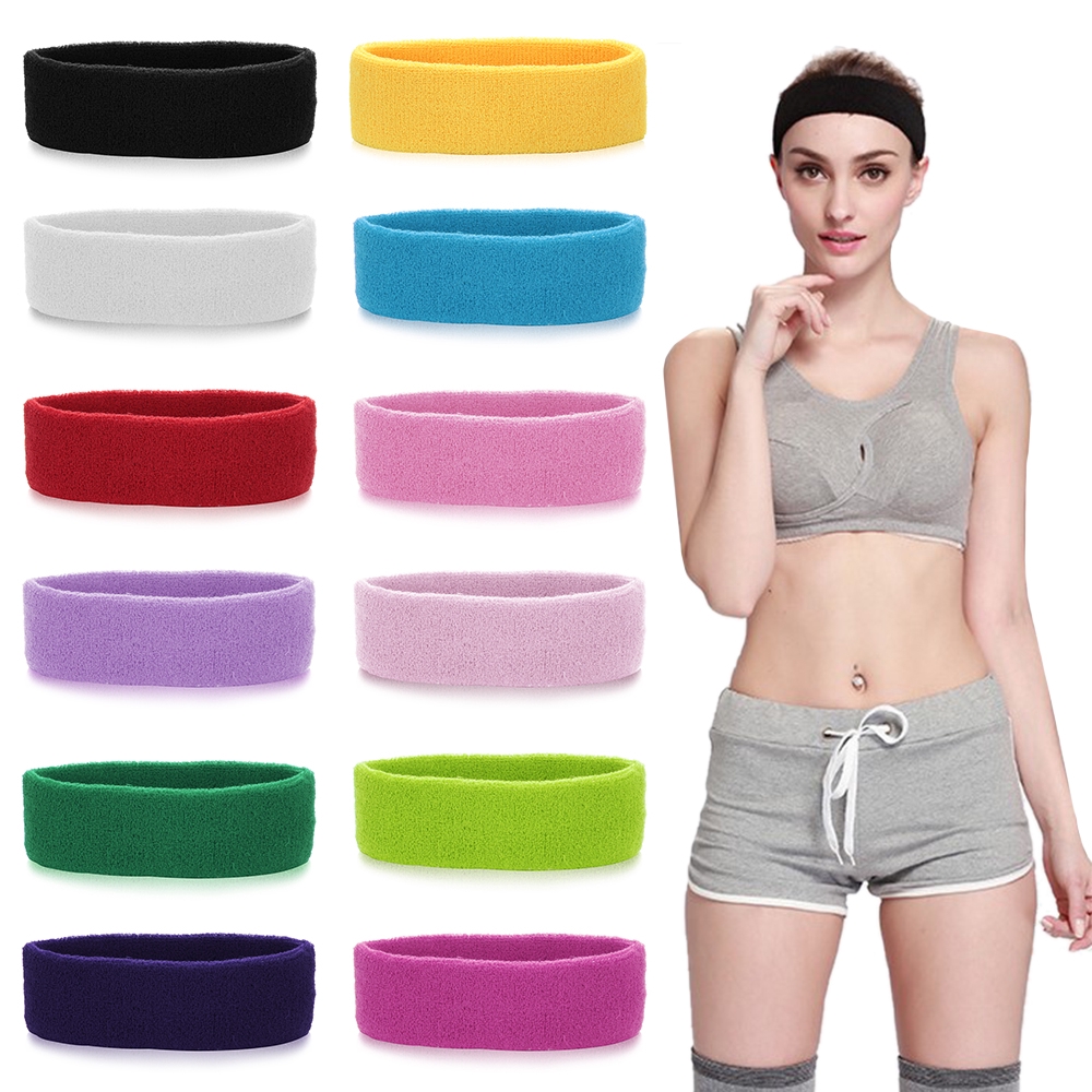 Băng đô cotton hút ẩm khi chơi tennis/yoga/bóng rổ/chạy bộ/gym