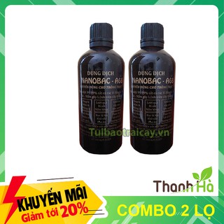 2 lọ Thuốc trị vàng lá, loét quả, gỉ sắt Nanobac - T67.1