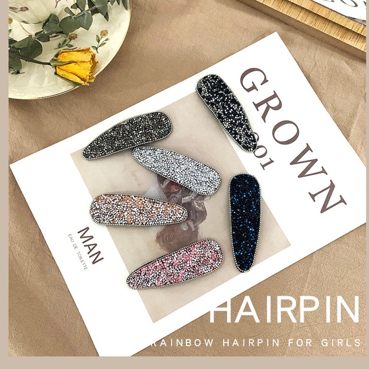 (0481) Cặp Tóc Mái Nhũ Đá Ánh Hàn Quốc Xu Hướng