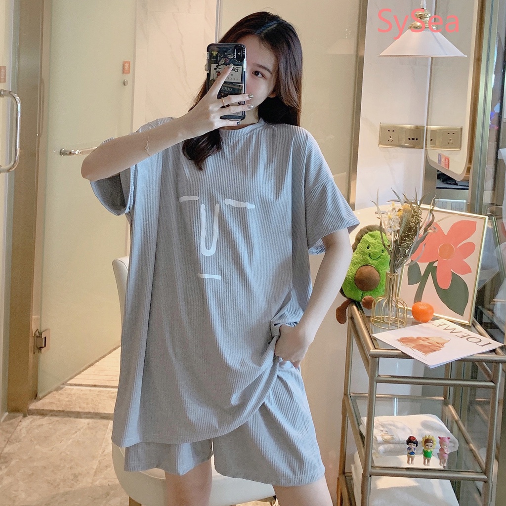 Bộ đồ ngủ dáng rộng size lớn thời trang mùa hè cho nữ