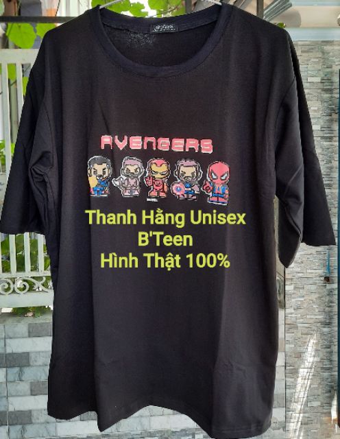 Áo thun [ % Hình Thật ] tay lỡ Unisex AVENGERS