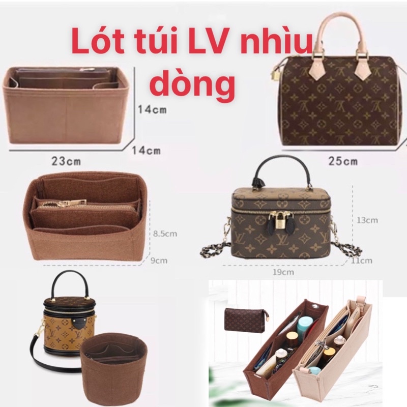 Lót túi Lv Noe/Lv Nice mini/Clutch/Speedy/Multi Pochette/Cannes/Neverfull