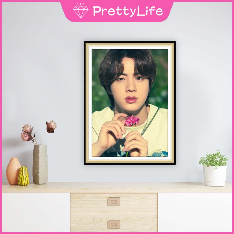 Bộ Tranh Đính Đá 5D Tự Làm 30x40cm/40x50cm Hình Thần Tượng BTS