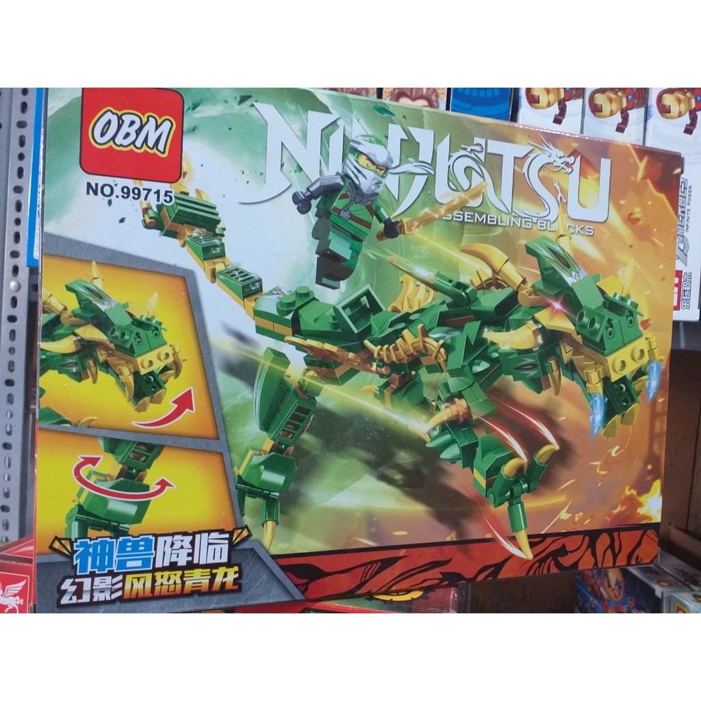 Lego Lắp Ráp Xếp Hình Ninjago Mô Hình Rồng Máy Xanh Huyền Thoại 99715(247 mảnh)