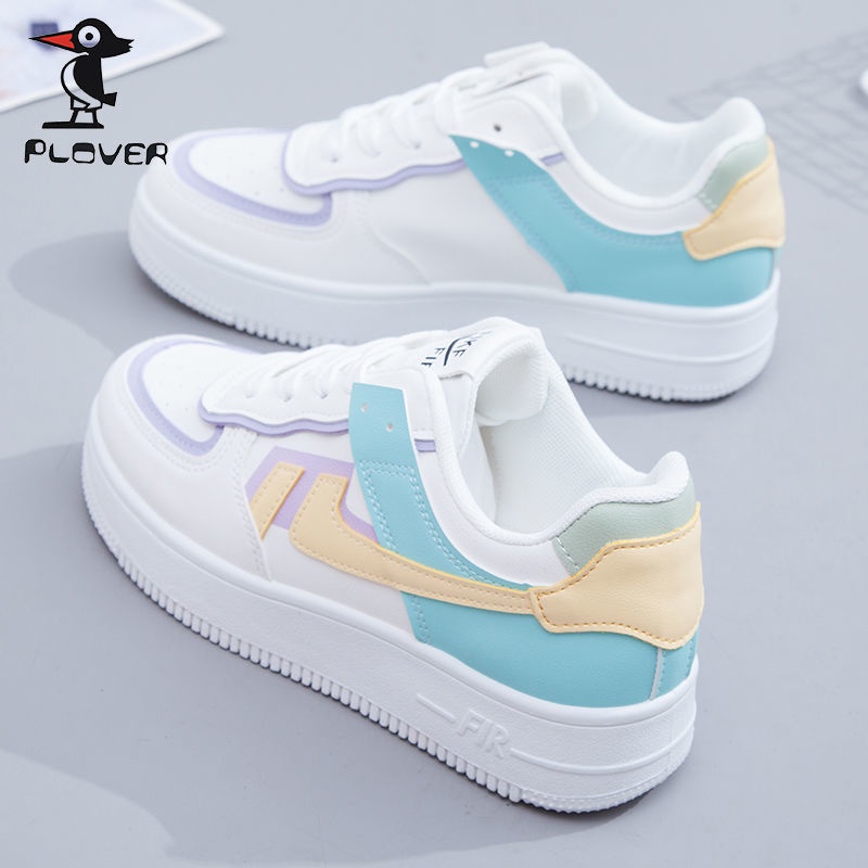 Plover Woodpecker Giày Thể Thao Air Force One Màu Trắng Thời Trang Mùa Xuân Giản Dị Dành Cho Nữ