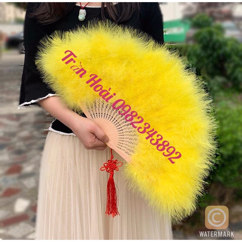 Phụ kiện hầu đồng- quạt lông vũ hầu đồng hàng đẹp , quạt cổ trang