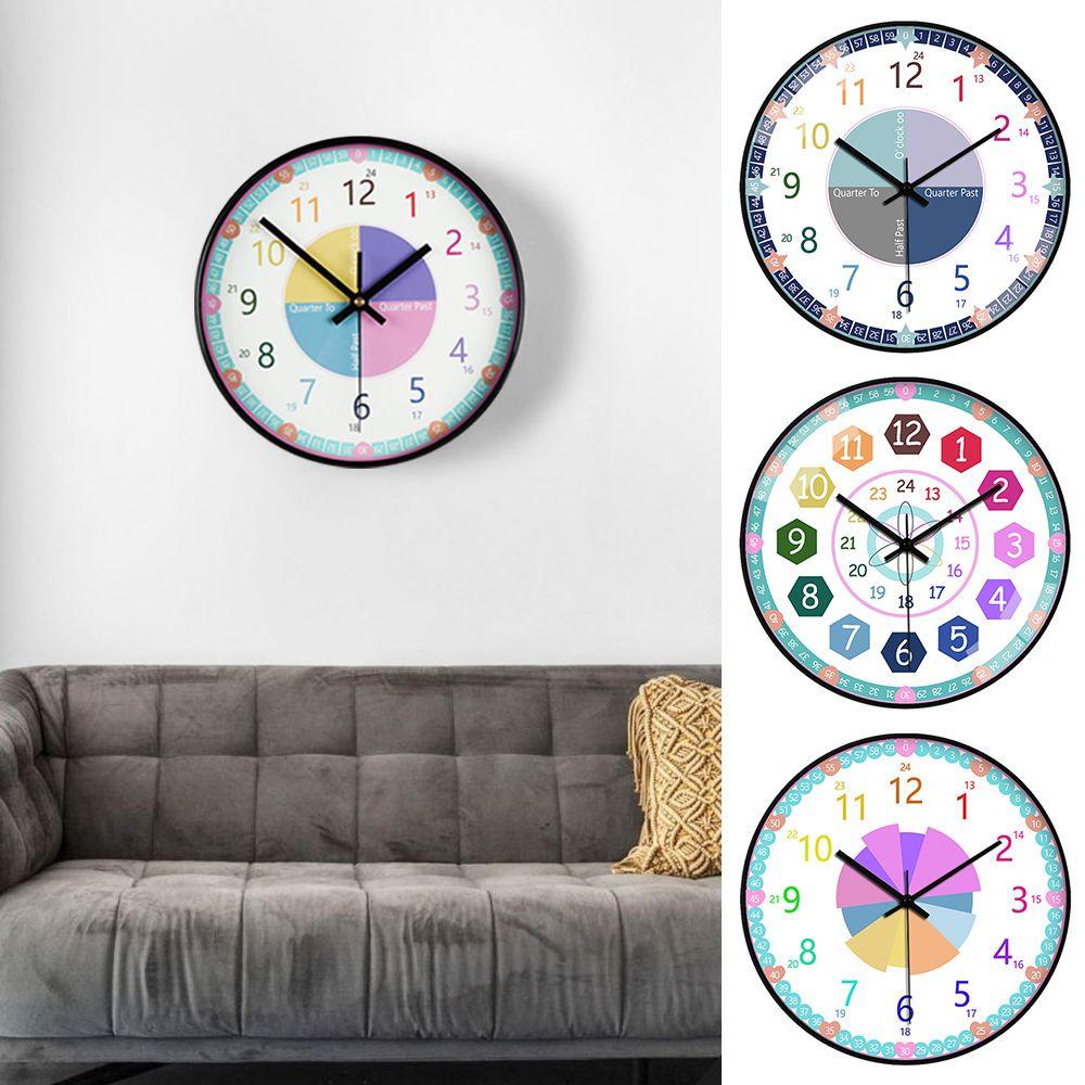 CONOPERY Đồng Hồ Treo Tường Hình Cây Cối Dễ Thương Cho Bé Học Thời Gian