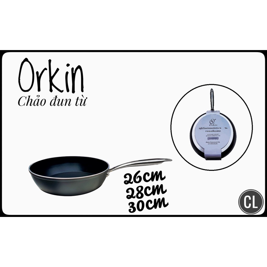 Chảo rán kim cương từ Orkin 26CM-28CM-30CM