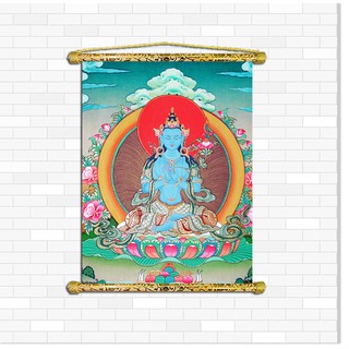 Tranh Liễn Phật Giáo - Hư Không Tạng Bồ Tát – Vải canvas cao cấp nẹp sáo gỗ tự nhiên, nhiều size nhiều mẫu thiết kế