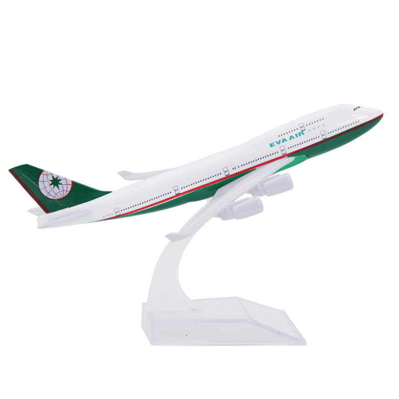 Mô Hình Máy Bay Đài Loan Boeing 747 B747 Bằng Hợp Kim Nhôm Kích Thước 16CM / 20CM