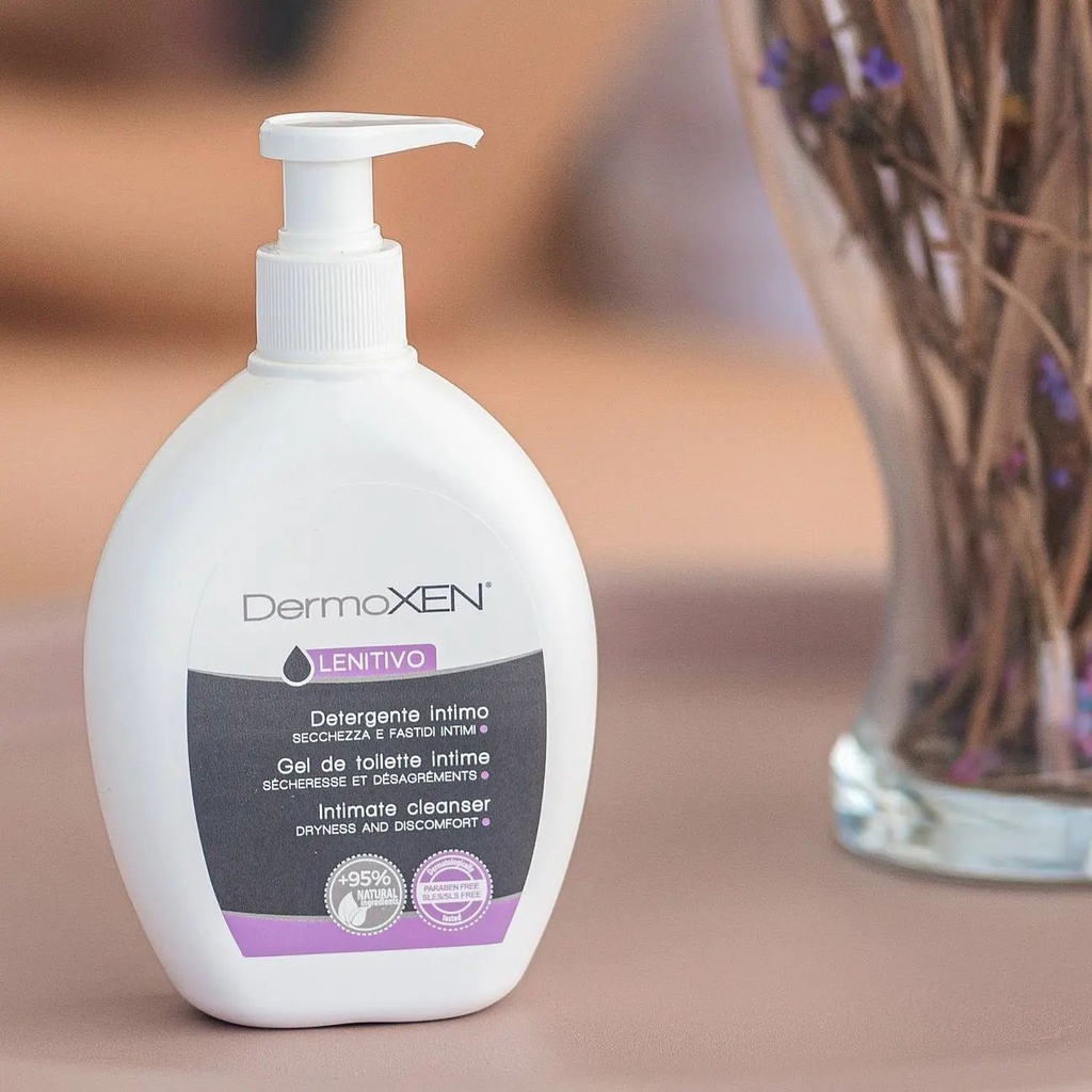 Dung dịch vệ sinh phụ nữ DermoXEN LENITIVO 200ml, nước vệ sinh phụ nữ giảm ngứa khô rát, dưỡng ẩm vùng kín - Luca Store