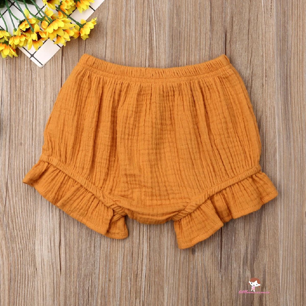 ❤XZQ-0-18m Baby Girl Cotton Ruffle Shorts PP Pants Nappy Diaper Covers Bloomers