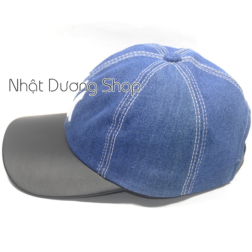 Mũ lưỡi trai ,nón kết JEANS kết Da- Chất liệu Jeans oát mềm phù hợp cả nam và nữ.