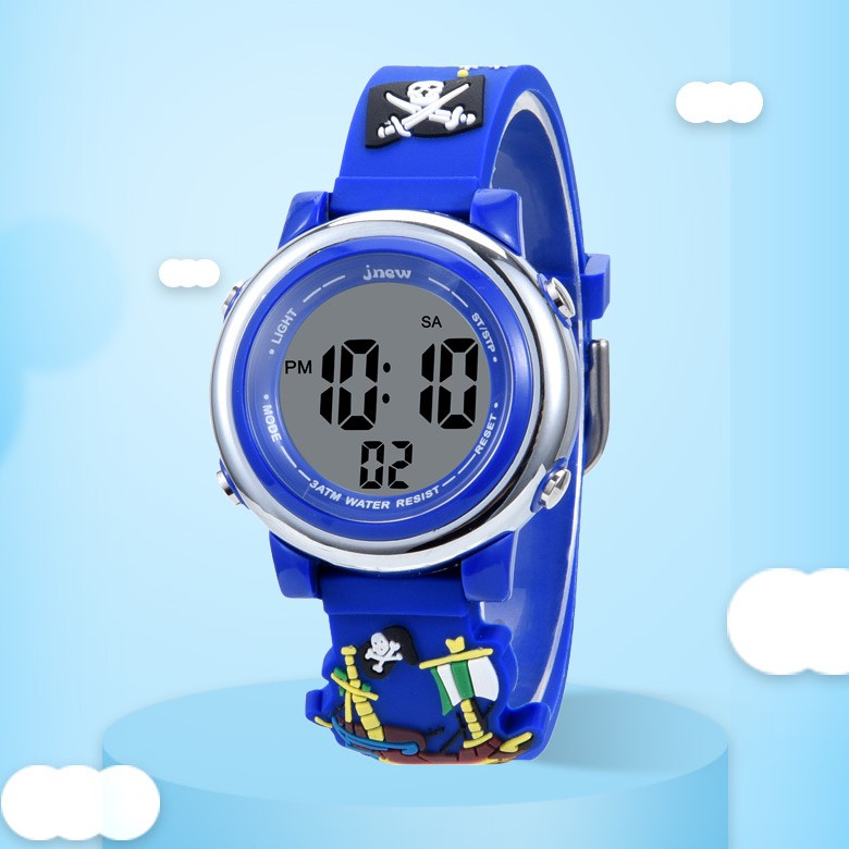 jnew Đồng hồ điện tử trẻ em thể thao chống thấm nước, quà tặng ý thức về thời gian Đồng hồ điện tử LED đa chức năng | BigBuy360 - bigbuy360.vn