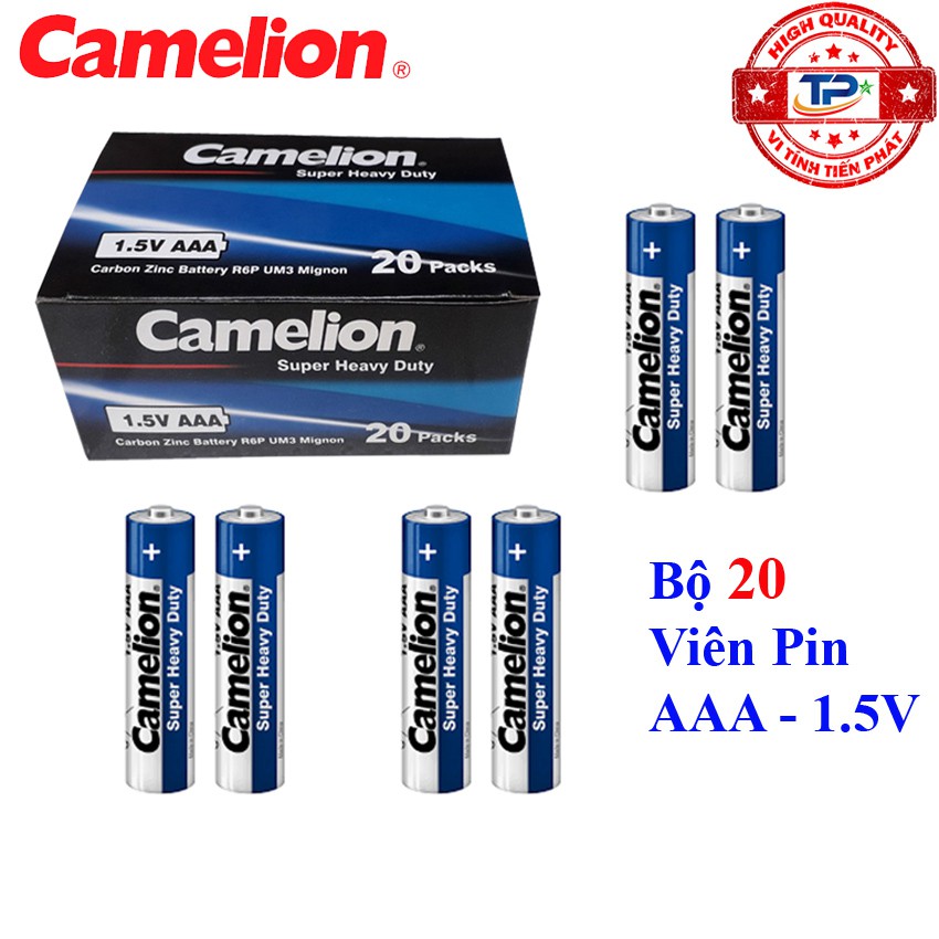 Bộ 20 viên Pin Tiểu AAA (3A) Camelion Super Heavy Duty Battery 1.5V - 10 cặp pin mẫu mới