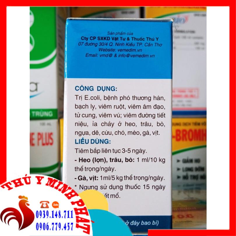 Vime SOC ( Vime S.O.C )  - 20ml:  Ecoli, phó thương hàn, tiêu chảy, bạch lỵ, viêm ruột