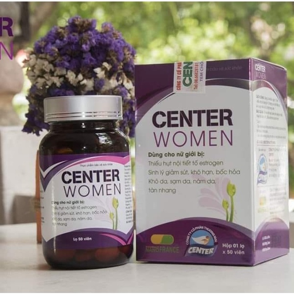 - Viên Uống Center Women -Hỗ trợ Tăng cường Nội tiết tố Nữ - hộp 60 viên