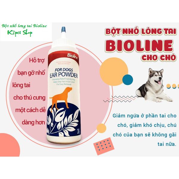 Bột nhổ lông tai cho chó Bioline- 30g