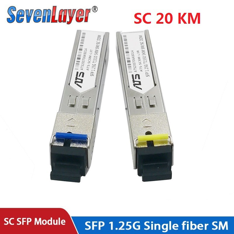 Mô đun có công tắc 1 chế độ 1.25G SC BiDi 1310nm/1550nm WDM 5KM/20KM SFP DDM