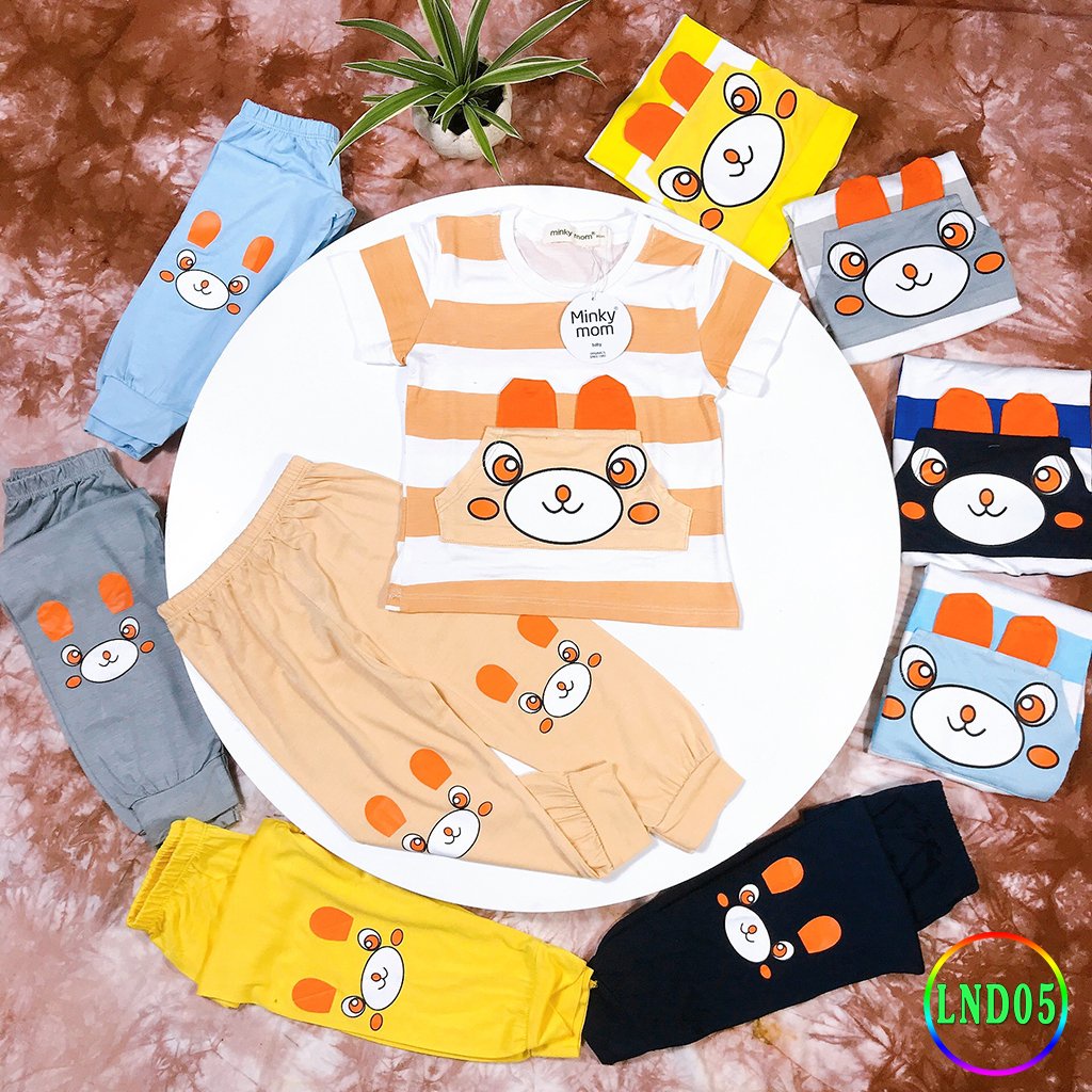 [LND05] Bộ Áo Cộc, Quần Dài Thun Lạnh MINKY MOM CÓ SIZE ĐẠI May Túi Mềm Mịn, Dễ Chịu, Thoáng Mát, Thấm Hút Mồ Hôi Cho Bé