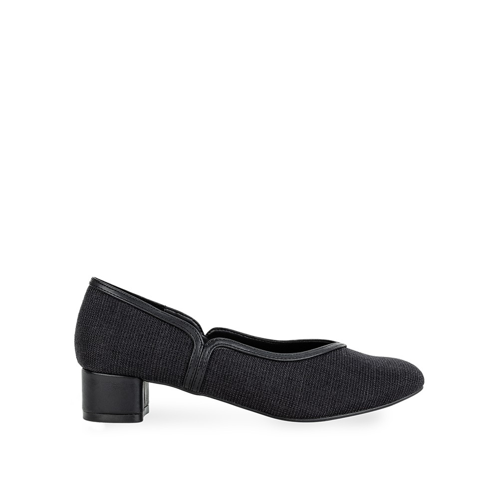 Giày cao gót mũi vuông phối vải tweed - Sablanca 5050BV0012