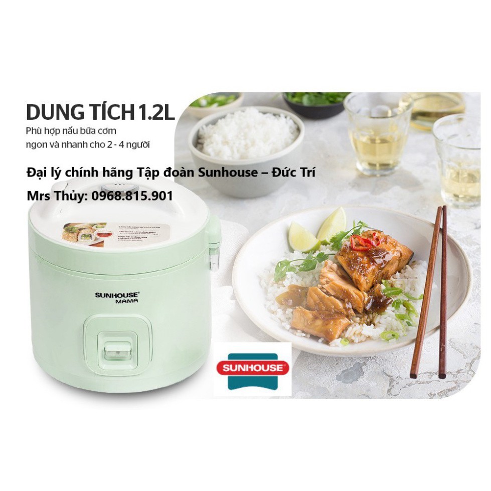 Nồi Cơm điện 1.2L SUNHOUSE MAMA SHD8265B Cao cấp