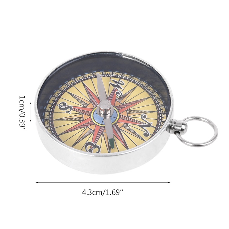 QQ Móc Khóa La Bàn Mini Bằng Kim Loại Siêu Nhẹ Tiện Dụng Khi Đi Cắm Trại