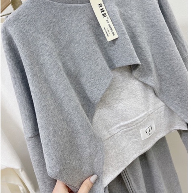 Set 3 Món Croptop Mix Quần Ống Suông Chất Bozip