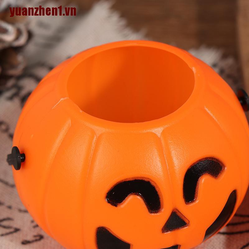 Xô Nhựa Đựng Bí Ngô Trang Trí Halloween Yuanzhen1