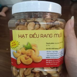Hạt điều rang muối Bình Phước hộp 500g