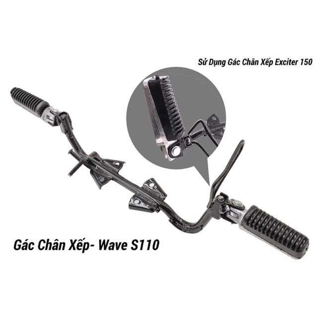Gác chân máy waves110 chống ngã gãy