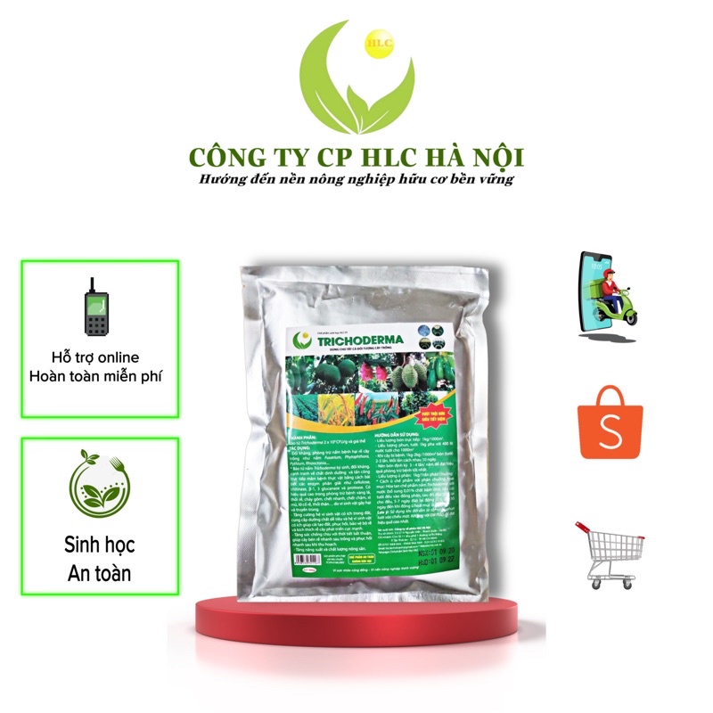 NẤM ĐỐI KHÁNG TRICHODERMA BACILLUS - Ủ PHÂN CHUỒNG, TƯỚI CÂY, TRỘN GIÁ THỂ PHÒNG TRỪ NẤM BỆNH, CẢI TẠO ĐẤT - GÓI 500G