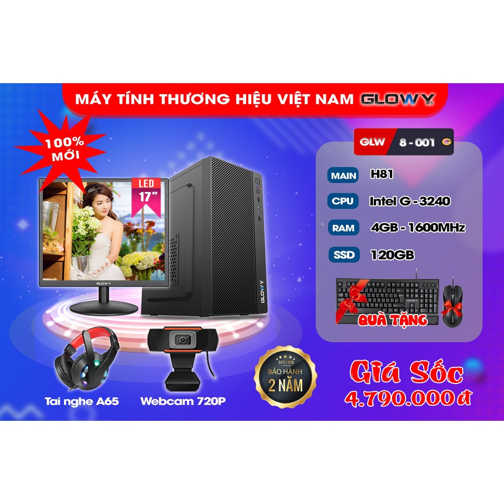 Bộ máy Tính Văn phòng, học tập, chơi game, Giải trí đủ cấu hình - Cam kết Chất lượng - Bảo hành 24 tháng!