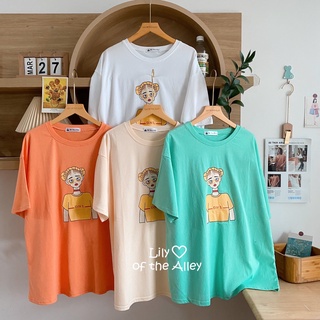 Áo thun hình cô gái đeo kính Phong cách Ulzzang Hàn Quốc