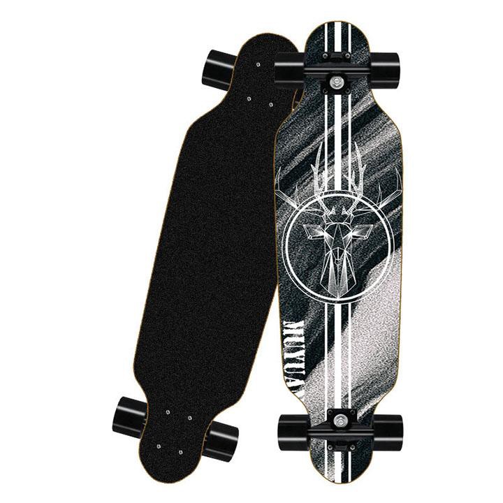 Ván trượt LONGBOARD - Ván trượt mặt nhám 80 cm, bánh xe lớn PU-95A, gỗ phong ép 7 lớp chắc chắn