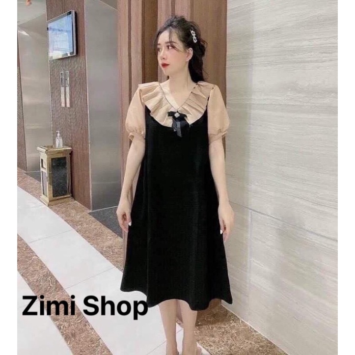 (Đủ size từ 40-100kg)Váy bầu,đầm bầu bigsize dáng công sở pha ren tay và ngực cực sang chảnh