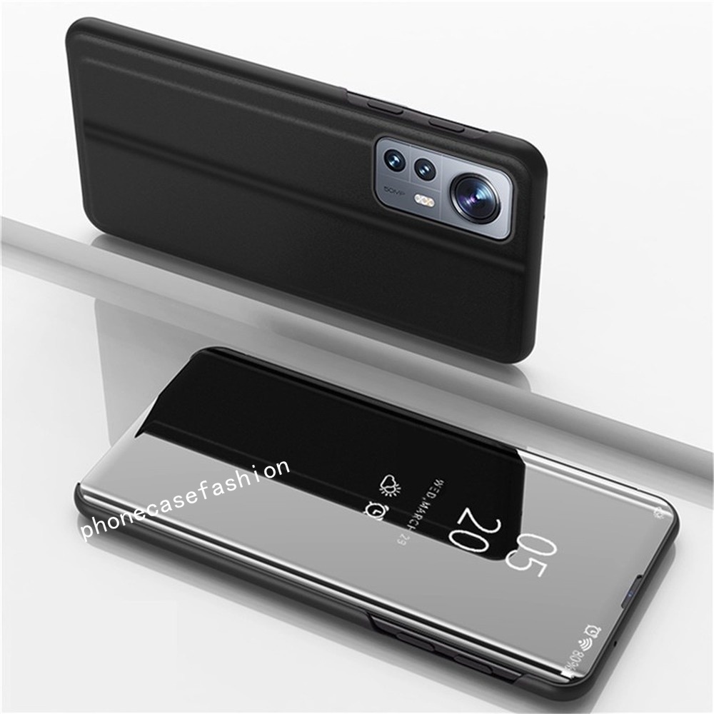 Bao Da Điện Thoại Nắp Gập Tráng Gương Trong Suốt Bảo Vệ Cho Xiaomi mi 12T 12 Lite Pro mi12 12Pro Xiaomi12