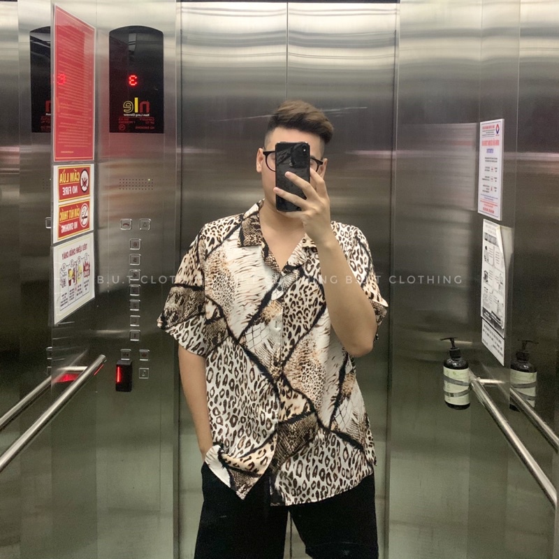 COMBO Áo sơ mi họa tiết quần short trơn mềm dành cho nam nữ | BUTCLOTHING