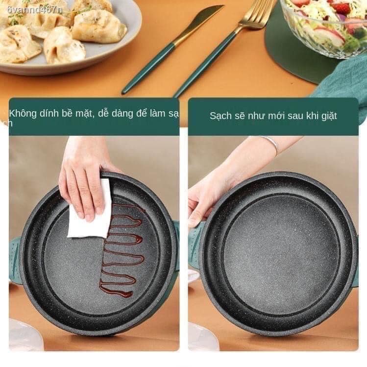 Chảo Nướng Điện Mini 26cm Chống Dính, Chảo Điện Đa Năng Sang Trọng PHONG CÁCH HÀN QUỐC