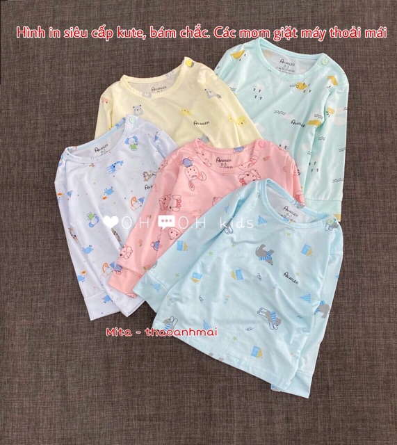 Bộ cho bé cài vai, vải pettit SIÊU MỀM MỊN, co dãn đàn hồi vượt trội - quần áo trẻ em dài tay