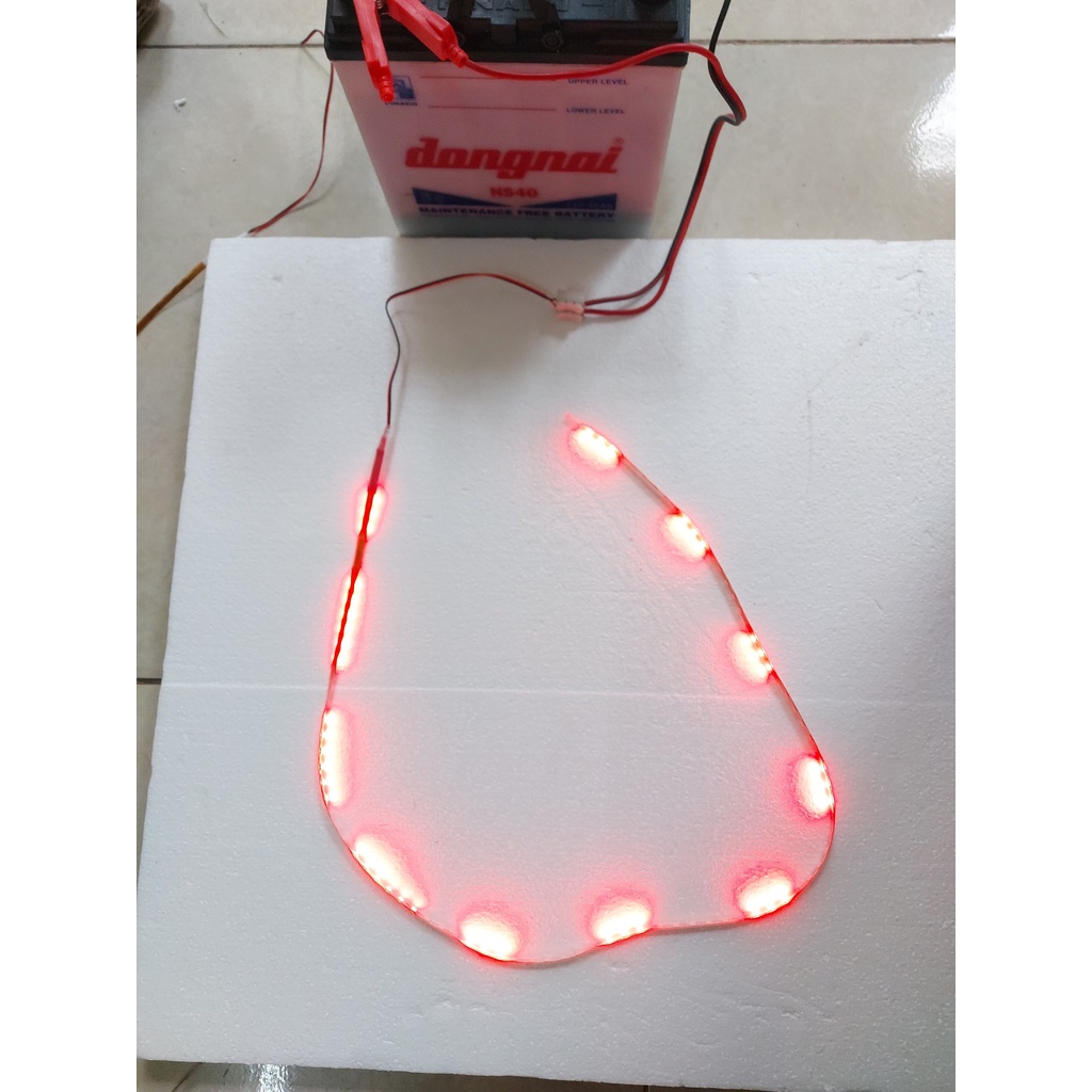 Dây led nháy đuổi 45CM trang trí oto ,xe máy,xe đạp điện 12V DC có chống nước