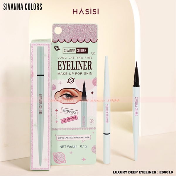 Mắt Nước Bút Lông SIVANNA COLORS - Long Lasting Fine Eyeliner Make Up For Skin 0.8g