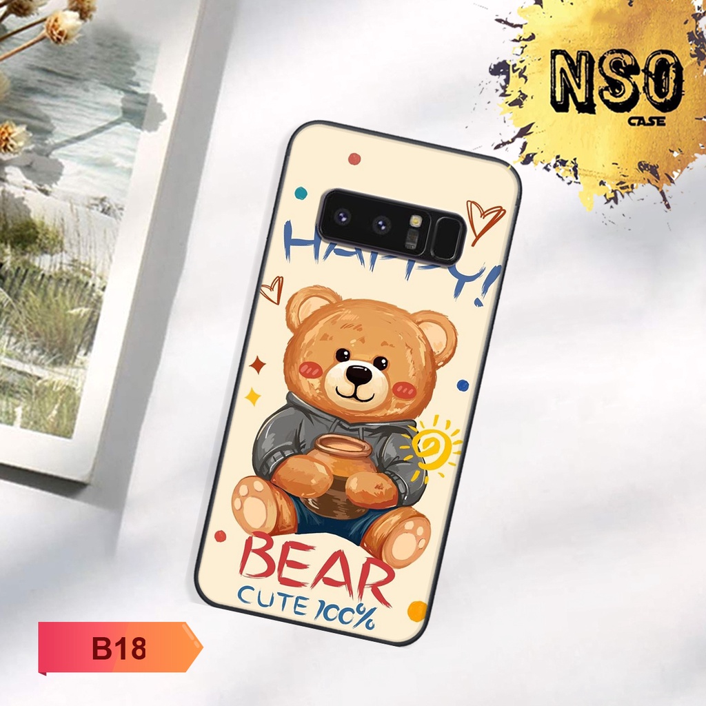 Ốp Samsung Note 8 In hình Gấu Siêu Cute