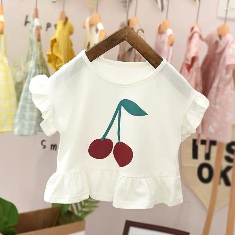 Áo Thun Mỏng Tay Ngắn Phong Cách Mới 2022 Cho Bé Gái