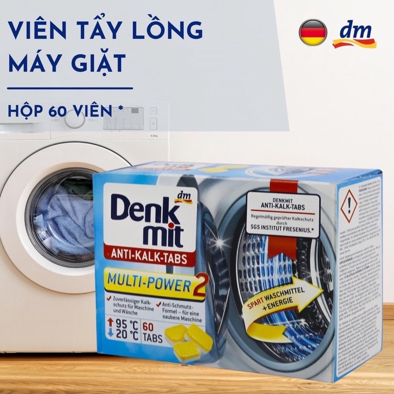 TẨY LỒNG MÁY GIẶT DENKMIT ĐỨC chính hãng 1 viên lẻ
