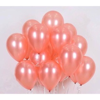 Combo 100 Bóng nhũ màu hồng cam size 25cm