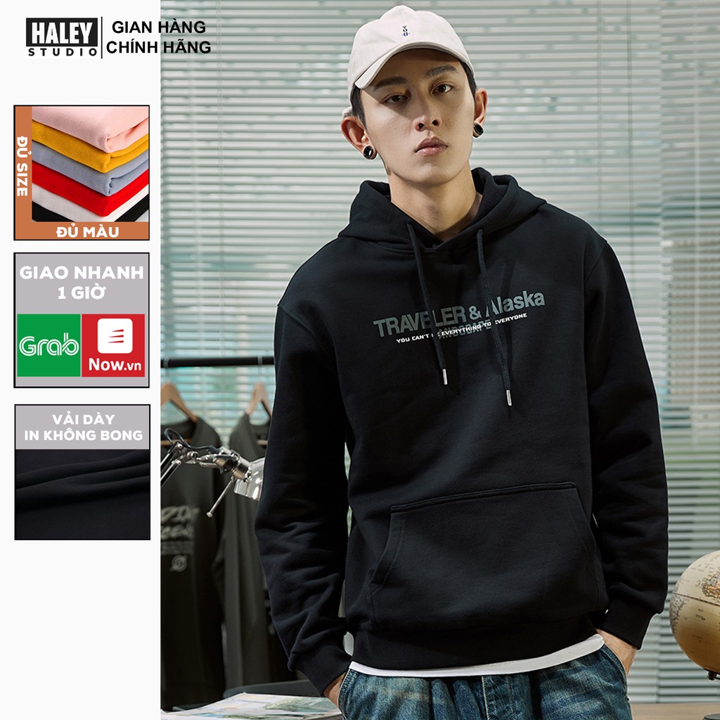 Áo Hoodie Nam Nữ Traveler Alaska unisex phong cách Hàn Quốc cá tính, Sweater HALEY Chất nỉ bồng đẹp mã HD84