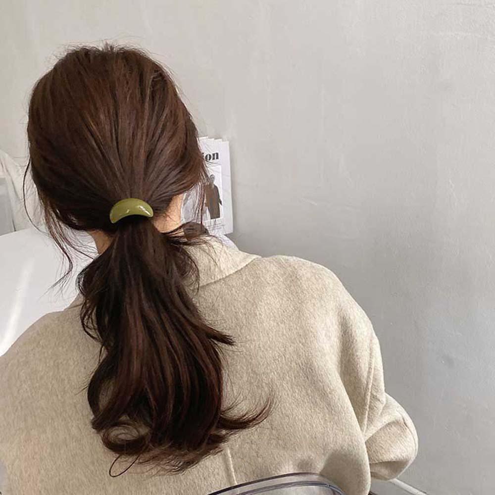 Dây Cột Tóc Đuôi Ngựa Hình Tròn Đơn Giản Thời Trang Cho Nữ