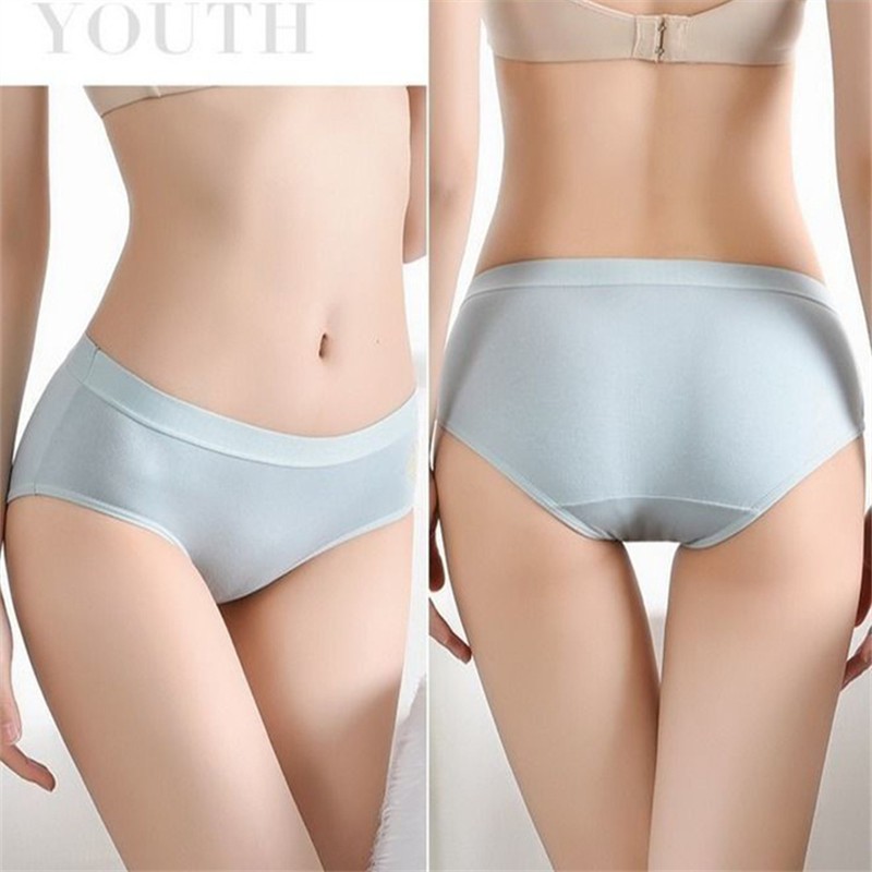 Quần lót cotton giấu đường may thông thoáng cho nữ 8 màu tùy chọn