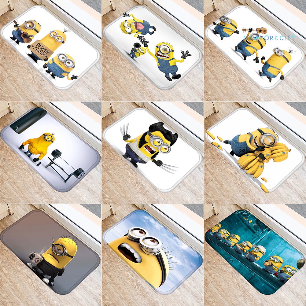 Thảm lót cửa chùi chân Chống Trượt Họa Tiết Hoạt Hình Dễ Thương